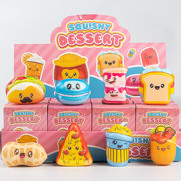 Squishy Food Blind Box Set 12-pack Långsamt stigande stresslindrande leksak Samlarfigur för barn Style 3