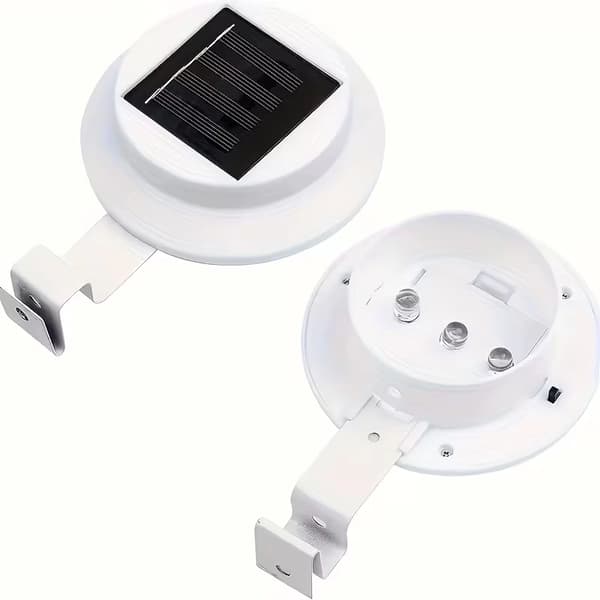 Solar vegglampe LED utendørs hagegjerdelampe IP44 plast hvit 1pc White