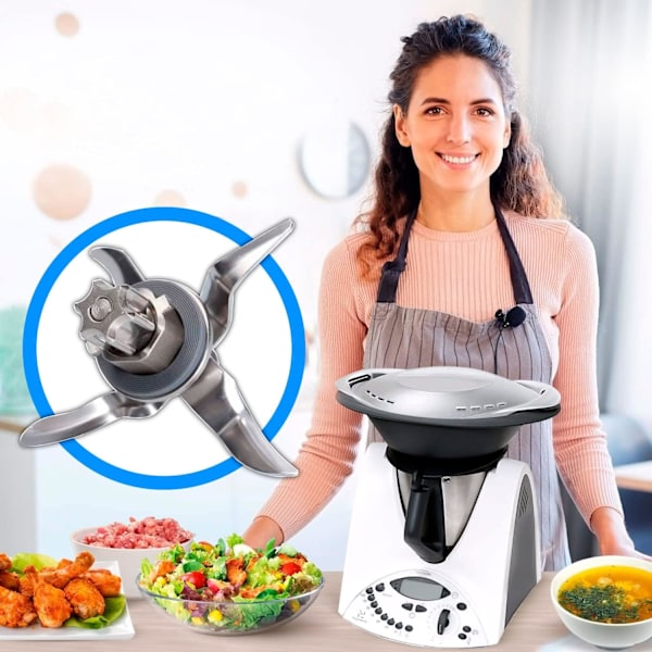 Ersättningsblad för Thermomix kompatibel med Thermomix Vorwerk TM31 matberedare, Tillbehör för Thermomix matberedare, rostfritt stål