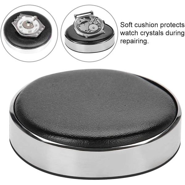 72 mm diameter klockfodral kudde, professionell klockrörelse skyddskudde anti-scratch säteskyddskudde, urmakare reparationsverktyg svart