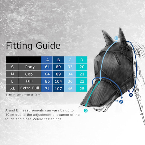 Antiflughuvudskydd Anti-UV-skydd Öron och Näsor Svart Häst (L)