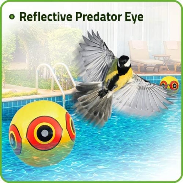 Avskräckande ballonger - Anti Pigeon Bird Scarer - för att avvisa duvor, kråkor och mer - för användning med ultraljud/spik/nät - 3-pack