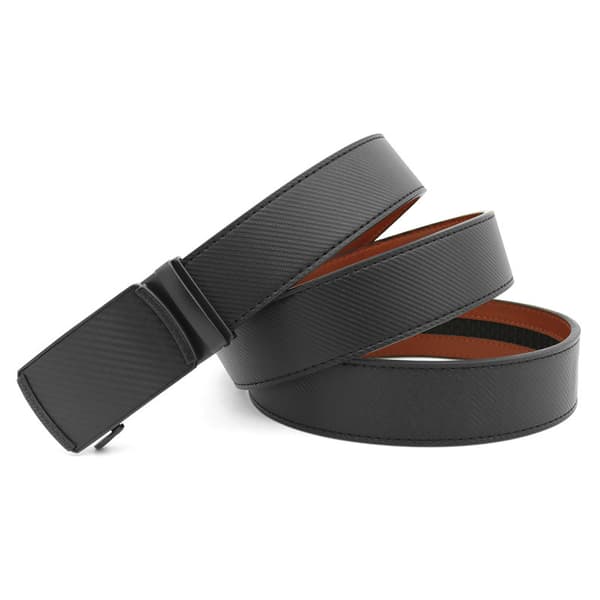 Brun botten-125cm herr bälte, justerbart glidläderbälte för herr casual byxor, justerbar midja