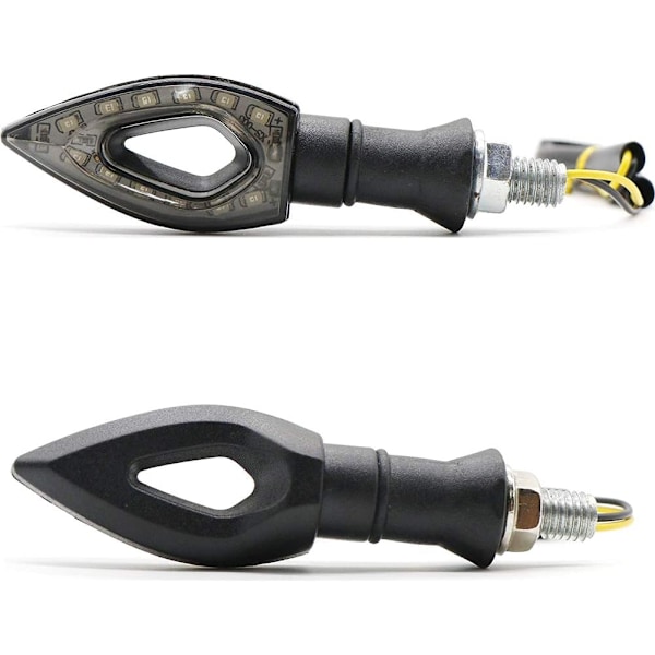 (11*3cm) 4 stk. Universal Motorcykel LED Blinklys Retro Transformerende Signal Lys Pil 12V Transformerende Indikator Lys Universal