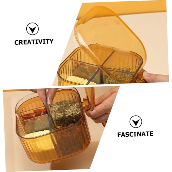 Set kryddburk behållare kryddflaska transparent behållare husdjur kaffe kryddflaskor köksredskap burk