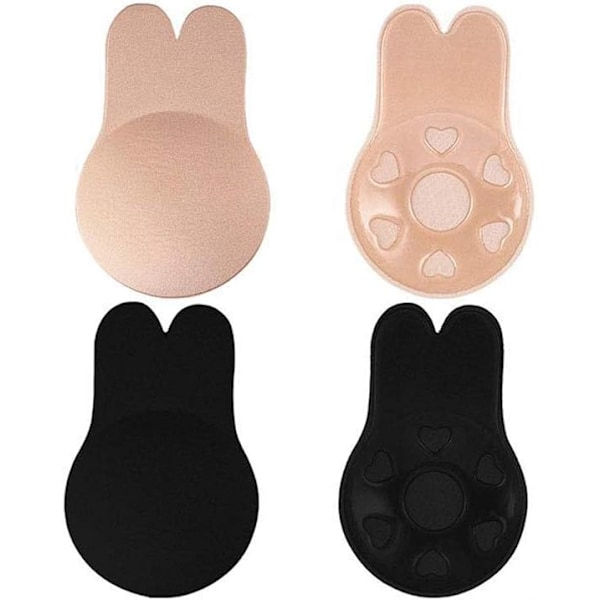 L/XL-2 par självhäftande bh axelbandslös rygglös push up bh osynlig bh självhäftande återanvändbar bh för kvällsklänningar