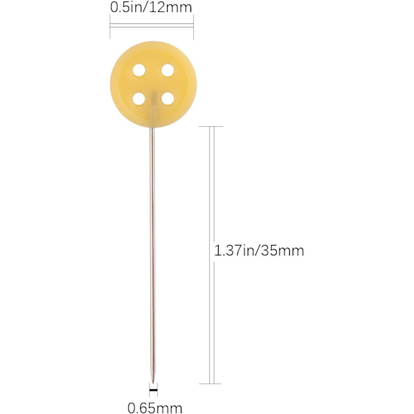 200 stk. Flat Head Pins med Oppbevaringsboks Assorterte Farger Dekorative Pins for Syersker Håndverk Syprosjekter