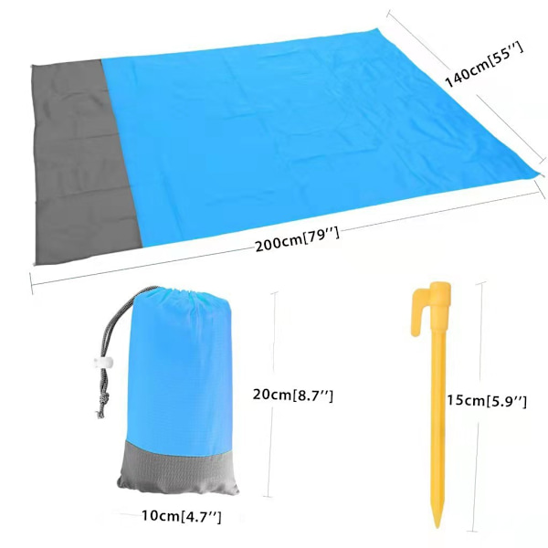 Picknickfilt Strandmatta Picknickmatta, Strandfilt Extra Stor Picknickfilt 200 x 150 cm, Kan Användas Gård Strand Utomhus Camping och