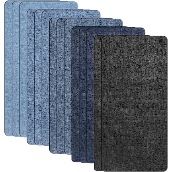 15 st strykjärnslappar, stort lappkit 28×12,5 cm, denimtyg lapp, klädlappar, reparationslapp, strykjärnslapp för jeans kläder jacka Ba