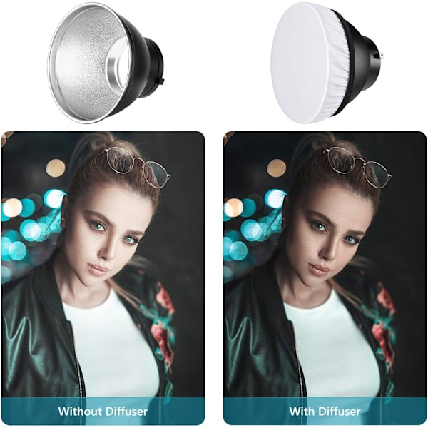 18cm Standard Reflektor Soft Diffuser med 20/40/60 Graders Honningkakestruktur for Studioblitz Strobe Spotlys Fotomonteringsprosjektor