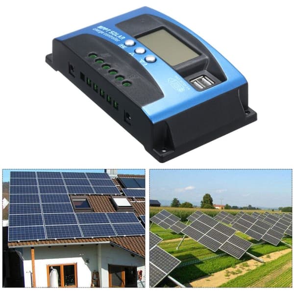 MPPT solcellsladdare Batteriladdare 12V/24V, 30A