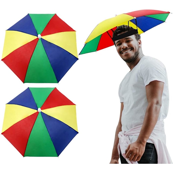2 st paraplyhatt solskydd keps fiskehatt anti-sol UV-skydd för kvinnor och män golf, strand, vandring, trädgårdsarbete