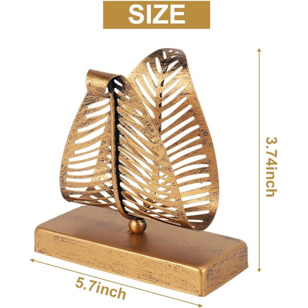 Moderne Serviet Holder, Papirhåndklædeholder, Guld Trekant Løv, Papirdispenser til Køkkenborde Kontor, Middag