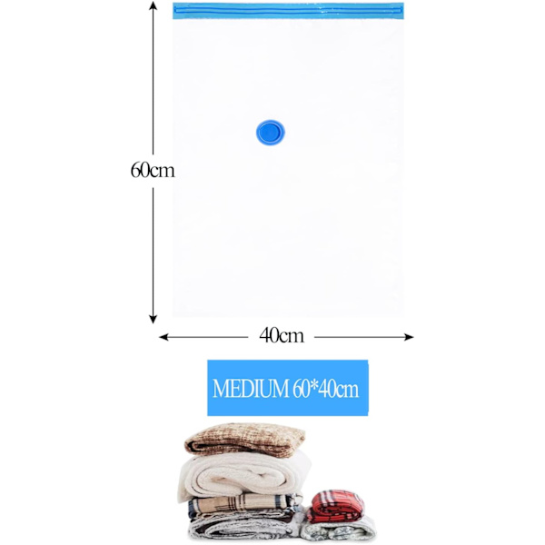 Vakuumförvaringspåsar Set om 4Typ 60x40cm Vakuumförvaringspåsar Återanvändbara Resor för Madrass Sängkläder Kuddar Kläder