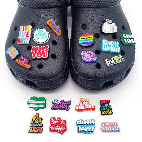 50 st skoprydnader, Crocs-prydnader Crocs-tillbehör för flickor pojkar, skoprydnader tillbehör Crocs-dekoration armband festdekorationer födelsedagspresenter,