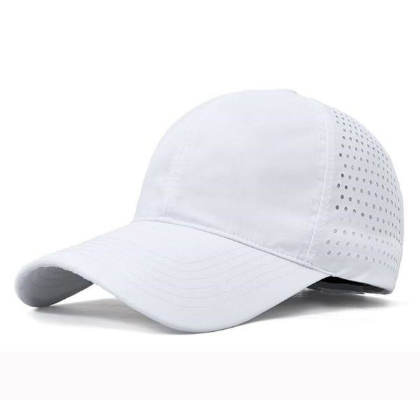 Herrar Snabbtorkande Baseballkeps, Unisex Sportkeps - Fällbar Mesh Solskydd Lätt Andningsbar Justerbar White