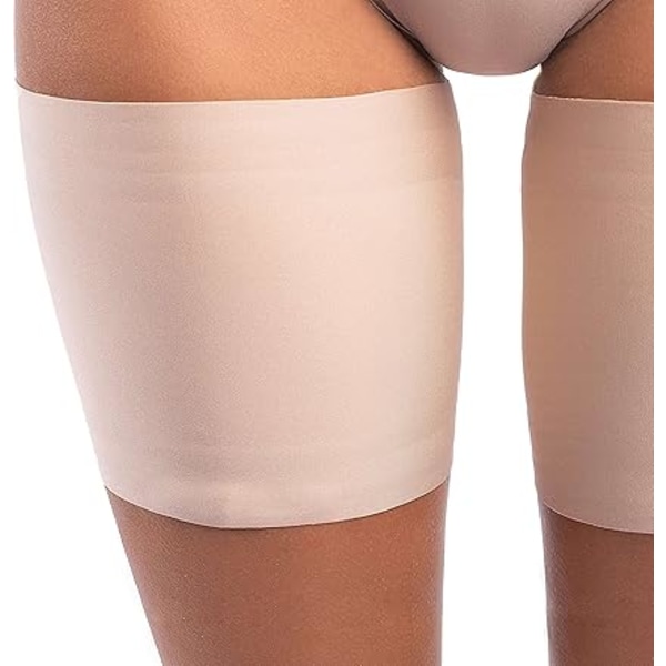 Unisex Anti-Chafing Elastiska Lårband (B:47-55cm) Stretchiga Förhindra Lårskav Satin Fodrade Silikon Anti-Slip Skydd