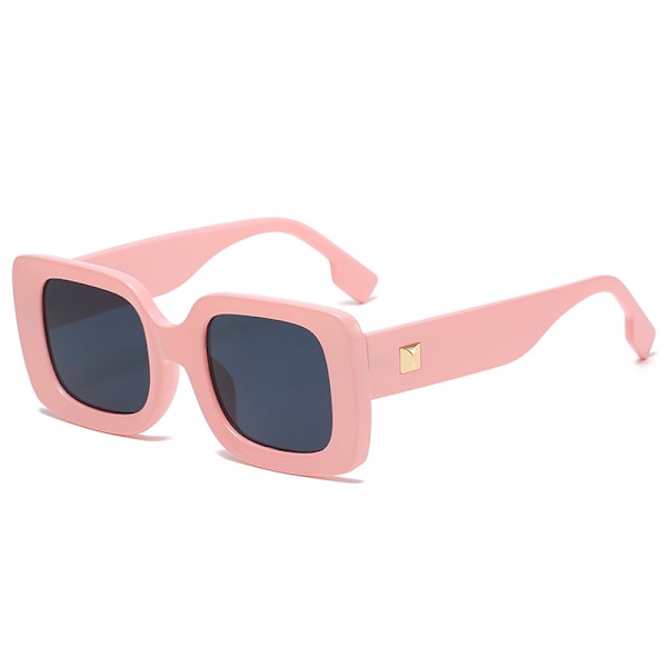 Rosa Oversized Solbriller for Kvinner UV400 - Stilig og Klassisk Stor Ramme