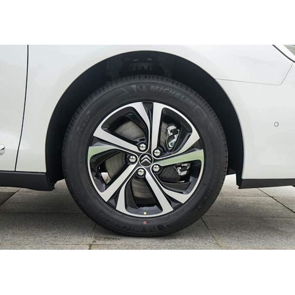 X4 60mm Aluminiumhjulkapslar för Citroen C2 C4 C5 C6 C-Quatre Logo Chrome Silver Färg
