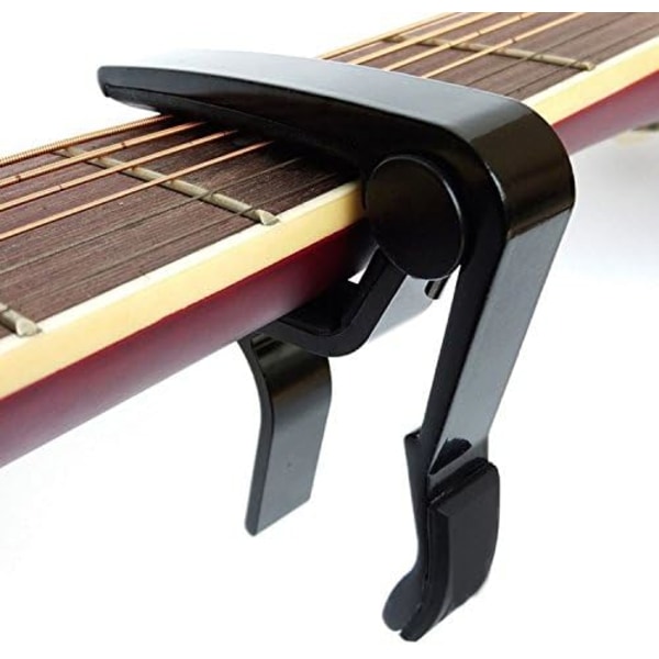 Guitar, Alloy Guitar Capo med 5 Picks til 6-strengs Folk Guitar, Elektrisk og Akustisk Guitar Ukulele, Mandolin og Banjo