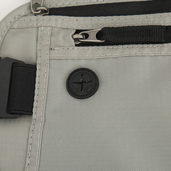 Grå, 28 cm Profesjonell Flat Fanny Pack - Med RFID-Beskyttelse - For Kvinner og Menn Reiseveske - Tursekk - For Bilnøkler, Kredittkort