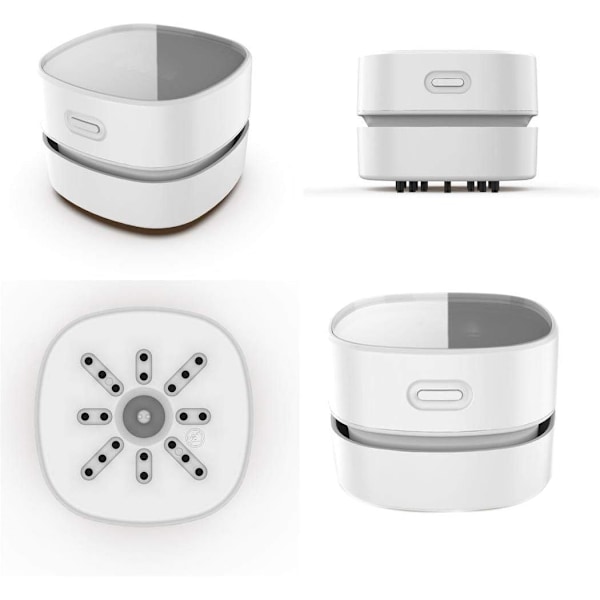 Mini Trådløs Bordstøvsuger, USB Opladbar, 90 Minutters Drift, 360° Drejelig, til Fjernelse af Smuler, Støv og Aske fra Bord, Skrivebord og