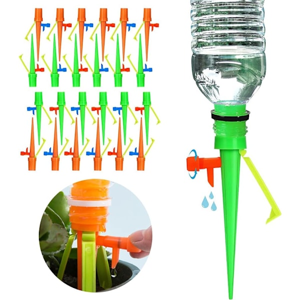 24 stk. Automatisk plantevandingsanordning, Drypvandingssæt, Automatisk vandingssystem, Plantevandingssystem til indendørs og udendørs have (16*