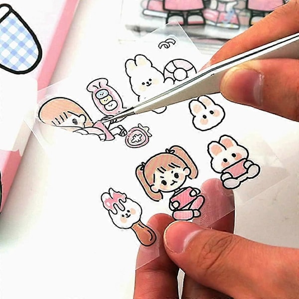 100 stk. Kawaii Klistermærker Søde Tegneserie Kawaii Klistermærker Selvklæbende Tegneserie Klistermærker Scrapbooking til Scrapbog Dia