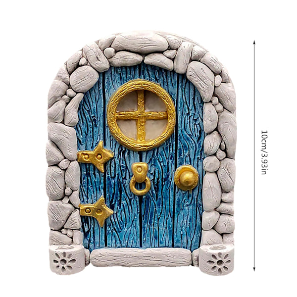 Sæt med 1 Sparkle Fairy Door Have Ornament 3