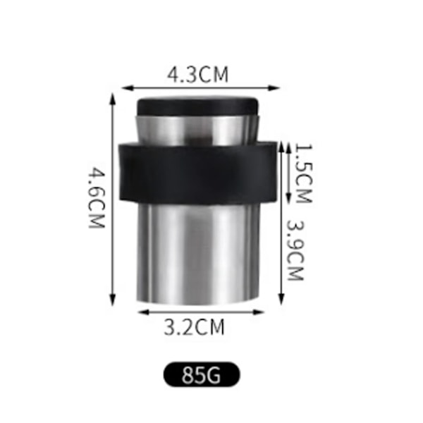 Gulv dørstopp 4,5 cm rustfritt stål dørstopp dørstopp (pakke med 4)