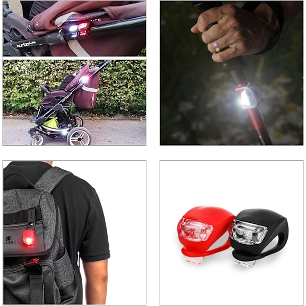 Sykkellys | Silikon LED Sykkellys | Foran og Bak | MTB VTC Syklist