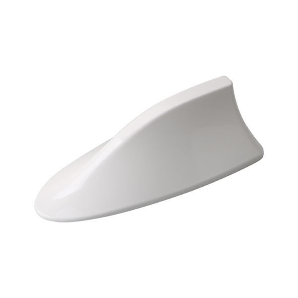 Hvid (boks) - Haje-fin spoilerantenne tagmodificering bagspoiler med radiosignalantenne dekoration uden perforation
