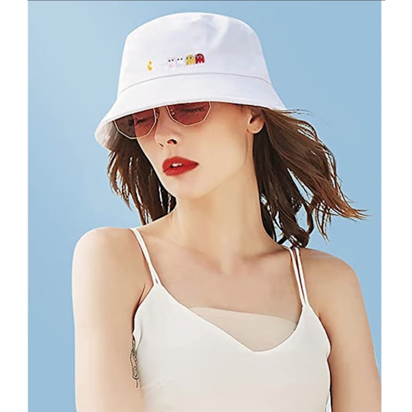 2 Stycken Grod-Bob Hatt Vuxen Grod-Bucket Hatt Grod-Bomull Sommar Fiskehatt Damhatt Bomull Solhatt för Kvinnor