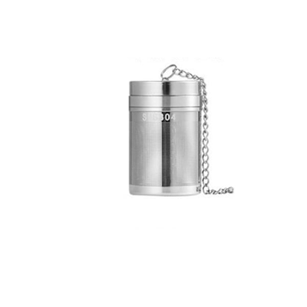 Stor Teinfuser med Ekstra Fint Net til Løse Blade, 18/8 Rustfrit Stål Te-si med Forlænget Kæde-krog, Krydderier og Krydderier, til Flere