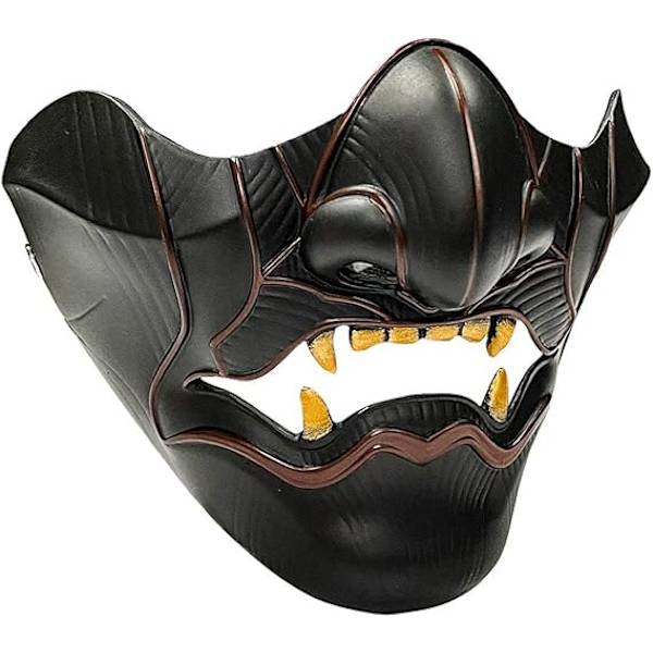 Ghost of Tsushima Jin Sakai Cosplay Mask Halv (2) - ansikte Resin Samurai Warrior