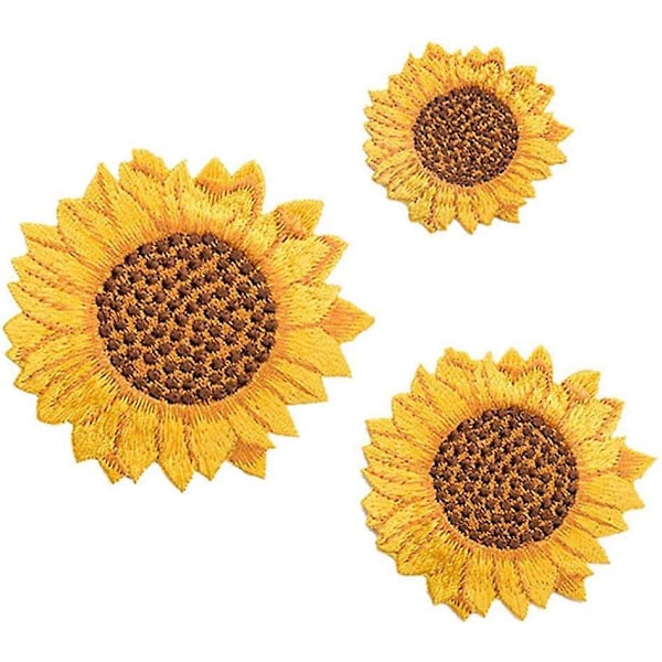 3 Van Gogh Solros Broderi Märken, Sydda Applikationsmärken, Ryggsäcksmärken För Män, Kvinnor, Pojkar, Flickor Och Barn.