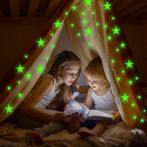 Glow in the Dark Stars Ceiling, 6 ark Glow in the Dark Stickers för barns sovrum