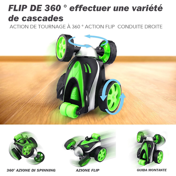 Fjärrstyrd motorcykel (11,5*12,5*9,5 cm), fjärrstyrd bil barn 3 4 5 6 7 8 år 360 graders rotation RC bil minibil leksakspresent pojke flicka I