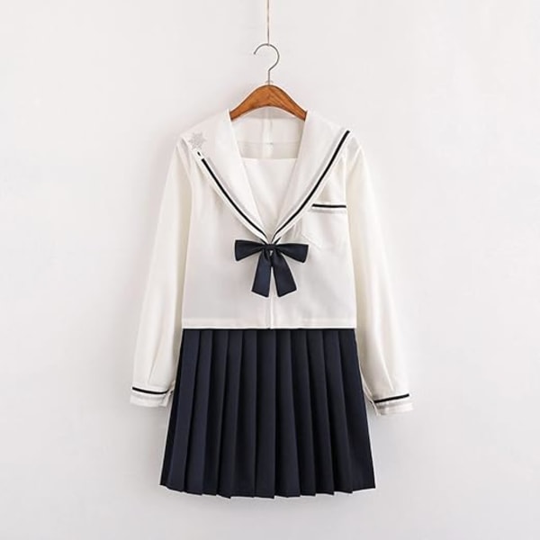 Skørtesæt til studerende, japansk Bad Girl Jk Uniformssæt, Soft Girl College Style Skoleuniform, Plisseret Skørt, Sød Sømandsuniform