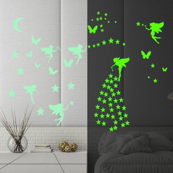 Glow in the Dark Stars Ceiling, 6 ark Glow in the Dark Stickers för barns sovrum