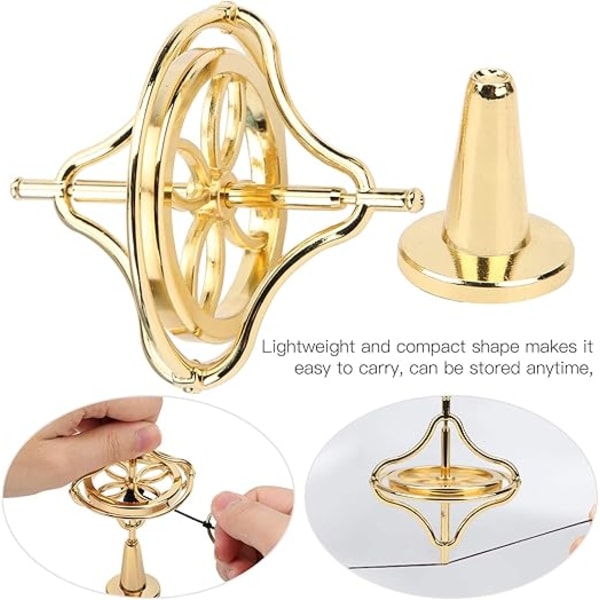 Gyroskop Leksak, Robust och Stabil Anti-Gravity Precision Spinning Top för Vuxna för Barn för Dekomprimering Pedagogisk Present