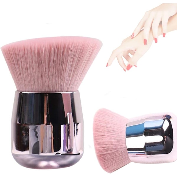 Nagelborste, rengöringsborste för manikyr nagelfärg och makeup puder rouge