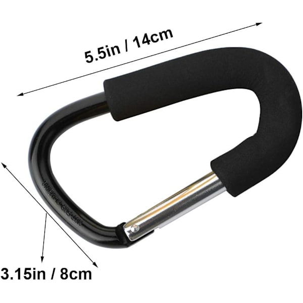 Vogn Henger, Universal Baby Kroker, Vogn Karabiner Store Størrelse Kroker, Mamma Klipp Multi-Formål, Handle Aluminium Karabiner