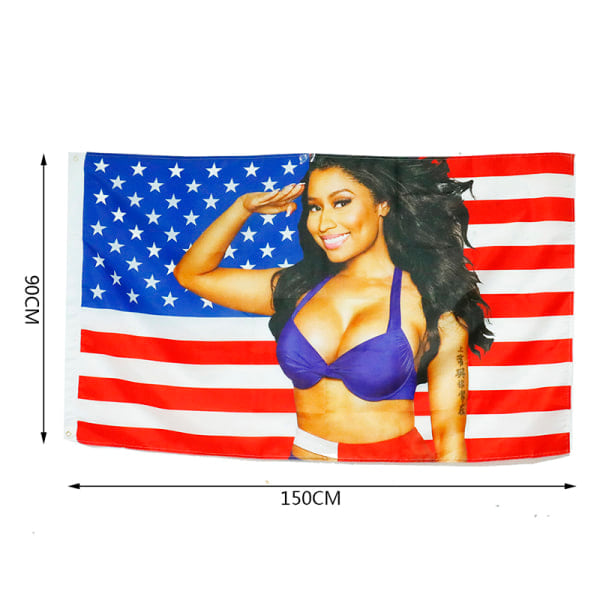 3x5ft Nicki Minaj Rap Sexy USA-flagga