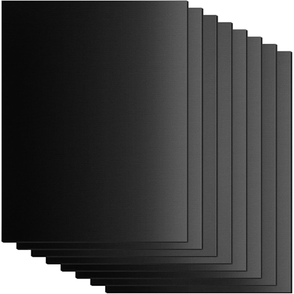 Set med 8 grillmattor för grillning - 40x33cm - Teflonmatta, non-stick och PFOA-fri - Tål temperaturer upp till 260°C