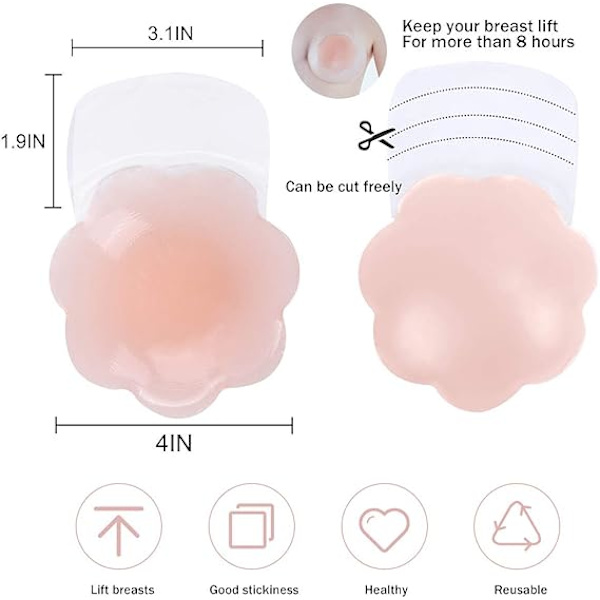 10 cm diameter - Kvinders silikone brystløft pastiller - usynlige brystblade