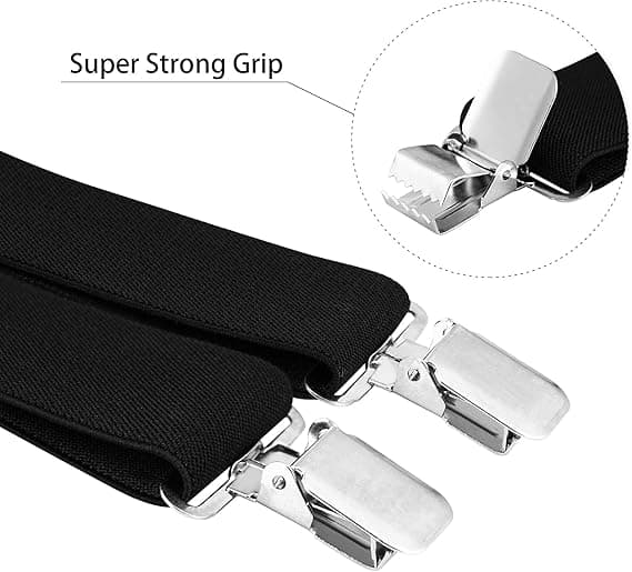Burgunder-Mode Ultra Robust Justerbare Elastiske Seler 120cmx5cm X-Form