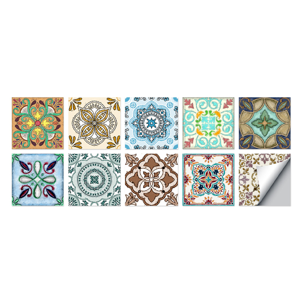 Badrums- och kökskakelklistermärken 20 stycken 15x15 cm (venetiansk stil) - Vattentät PVC-väggdekoration Mosaikcementplattor