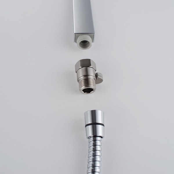 Brushed Nickel Duschstophane af Messing med Metalhåndtag, K1140B-BN
