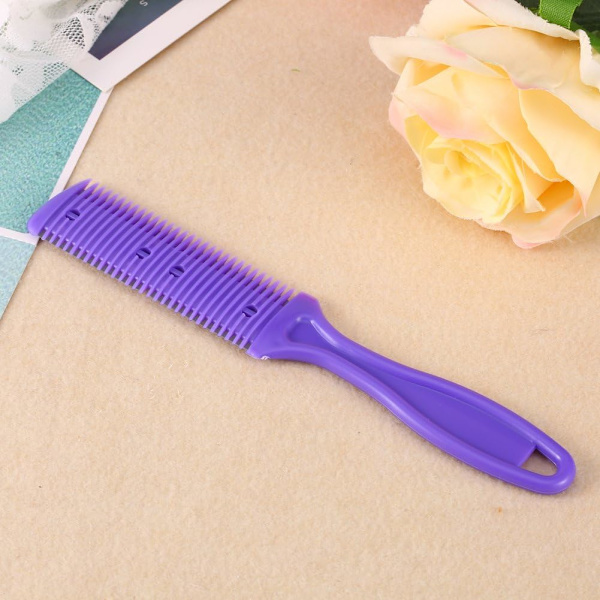 Hårklipperkam, (15-20 cm) Dobbel Skjærekam, Hårbarbermaskin, Hårklippesaks, Hårklipper, Profesjonell Forming Lilla
